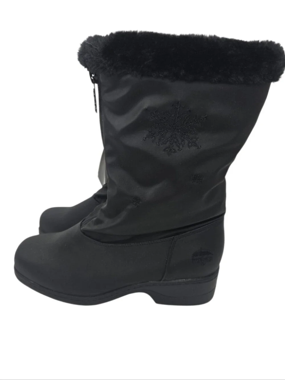 Totes Woman's Black Thermolite Insulated Waterproof Mid Calf Winter Boot 7 WIDE